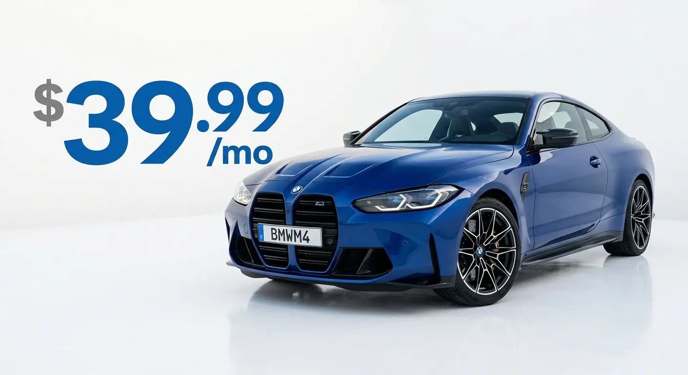 Car insurance $39.99 per month with blue car